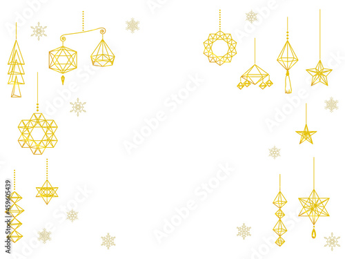 クリスマスのヒンメリ（フレーム真鍮）