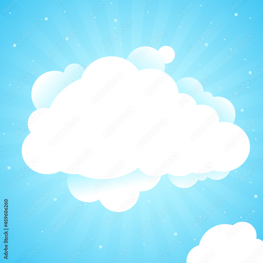 Day sky and cloud vector wallpaper background with text space