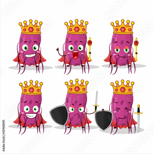 A Charismatic King virus Molecule cartoon character wearing a gold crown