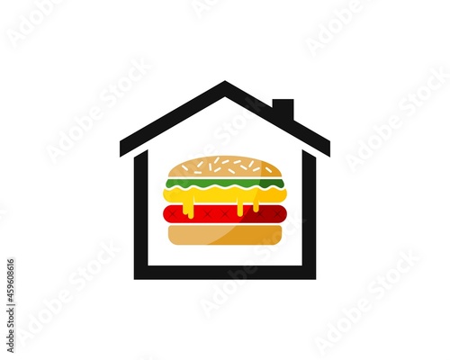 Simple shop house with delicious burger inside