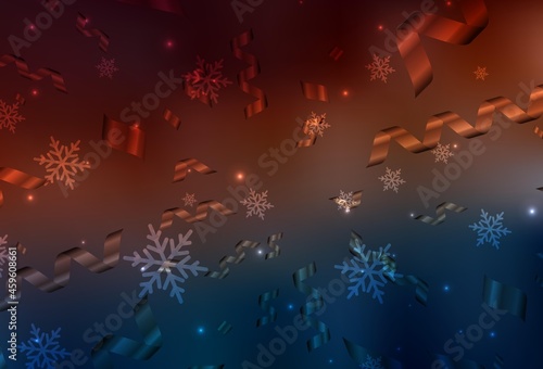 Dark Blue, Red vector background in Xmas style.