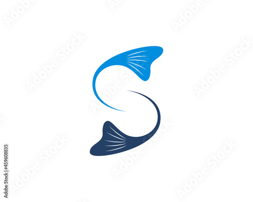 S Letter with fish tail