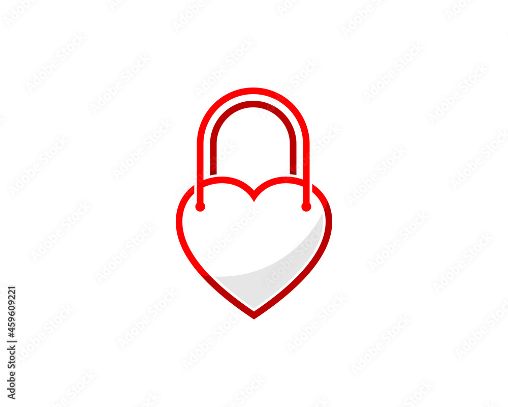 Combination shopping bag with love shape Combination shopping bag with love shape