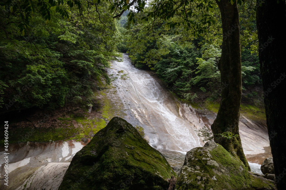 滑床渓谷　雪輪の滝（愛媛県松野町）