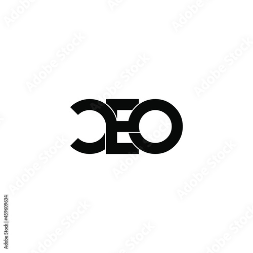 ceo typography letter monogram logo design