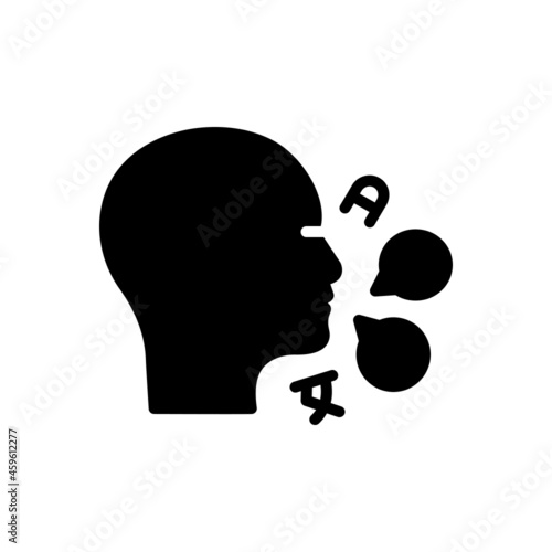 Black solid icon for accent