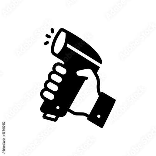 Black solid icon for handhelds