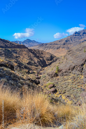 Mountains of the island of Gran Canaria, originally - this is a volcano and the landscape was formed as a result of its activity