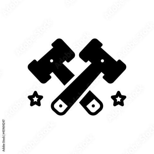 Black solid icon for statute
