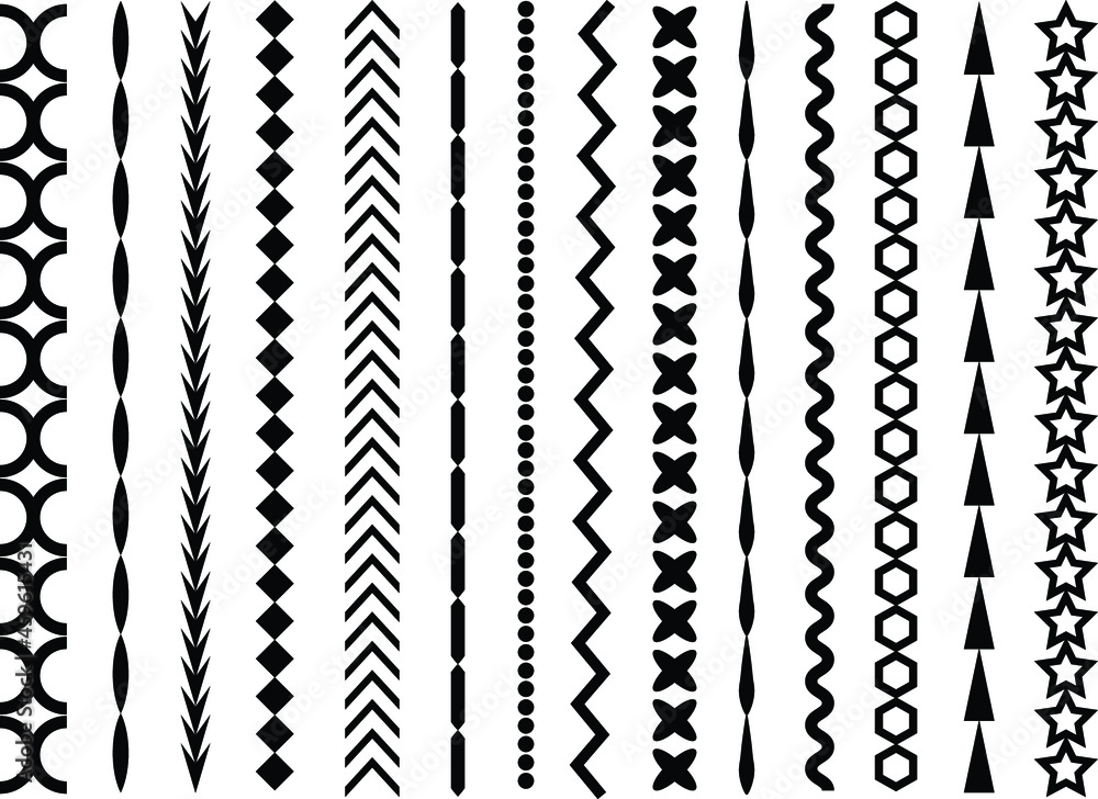 Geometric pattern white background. Black element