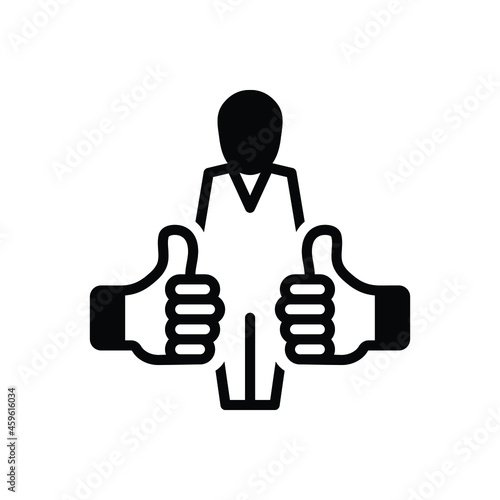Black solid icon for truly