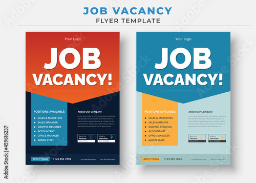 Job Vacancy Flyer Template, We are Hiring job Flyer Template