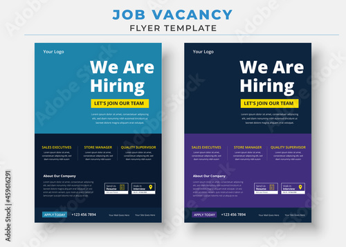 Job Vacancy Flyer Template, We are Hiring job Flyer Template