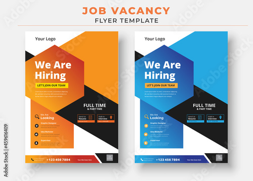 Job Vacancy Flyer Template, We are Hiring job Flyer Template