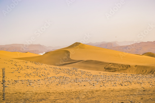 The Maspalomas Dunes are sand dunes located on the south coast of the island of Gran Canaria