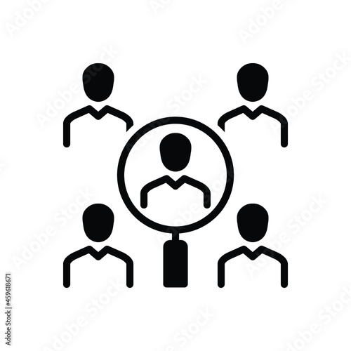Black solid icon for seekers