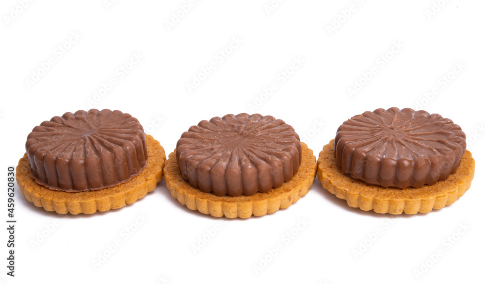 cookies with chocolate isolated