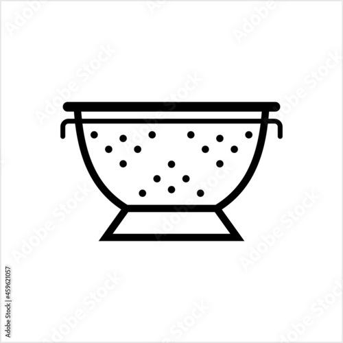 Colander Icon, Kitchen Cullender Utensil Icon