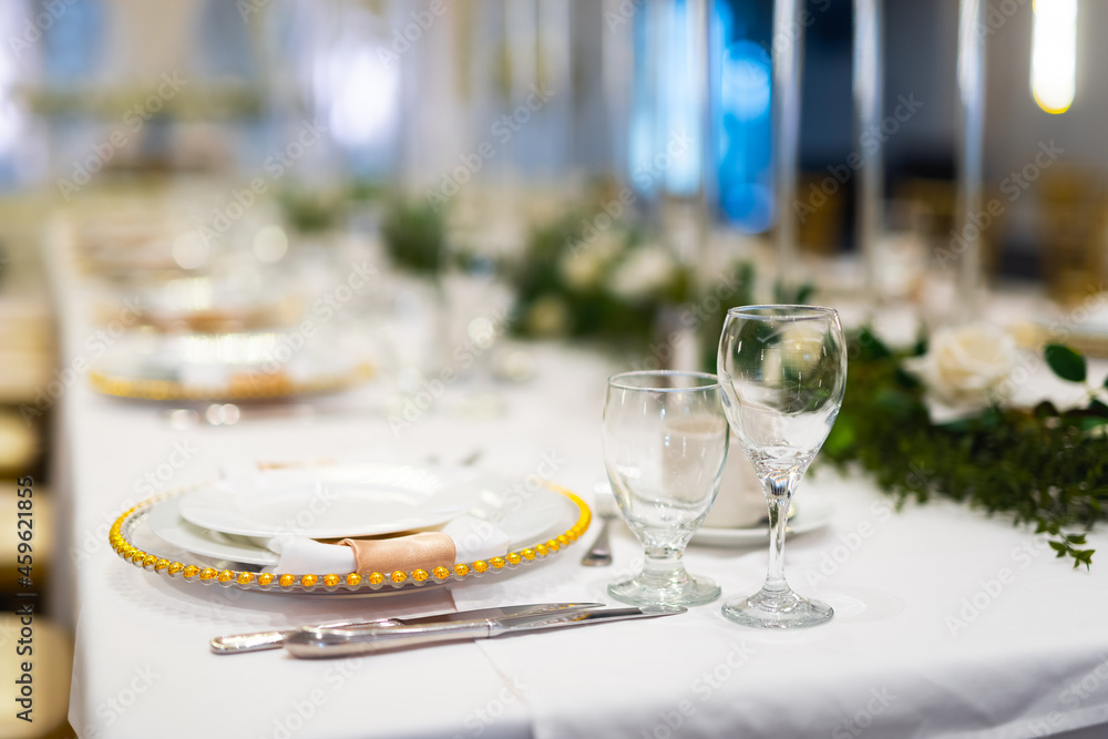 Fototapeta premium table set for a wedding reception