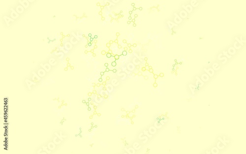 Light Green, Yellow vector template with artificial intelligence structure.