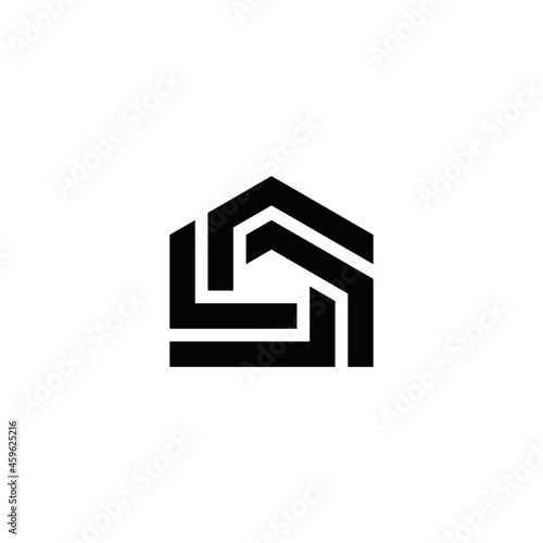 s initial home logo design vector template
