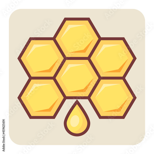 Filled color outline icon for hive.