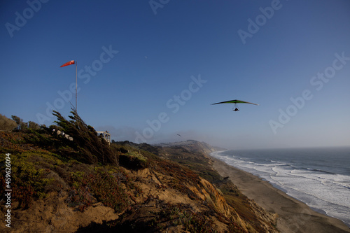 paraglider over the sea