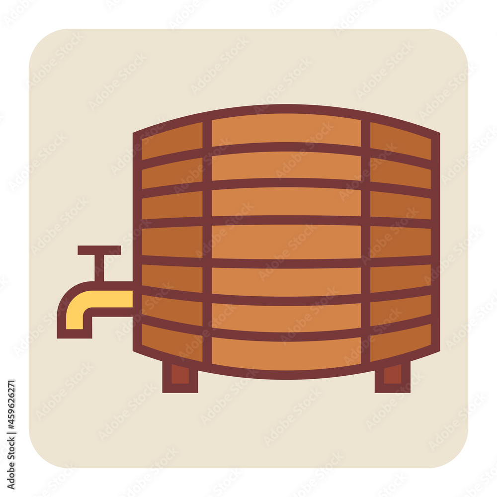 Εκτύπωση καμβά Filled color outline icon for water tank.