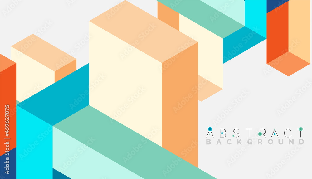 Abstract background. 3d cubes, cubic elements and blocks. Techno or business concept for wallpaper, banner, background, landing page Abstract background. 3d cubes, cubic elements and blocks. Techno or business concept for wallpaper, banner, background, landing page