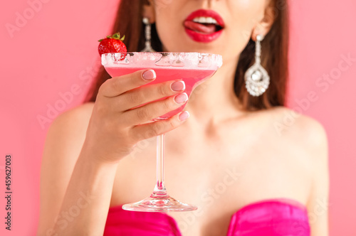 Beautiful young woman with ...