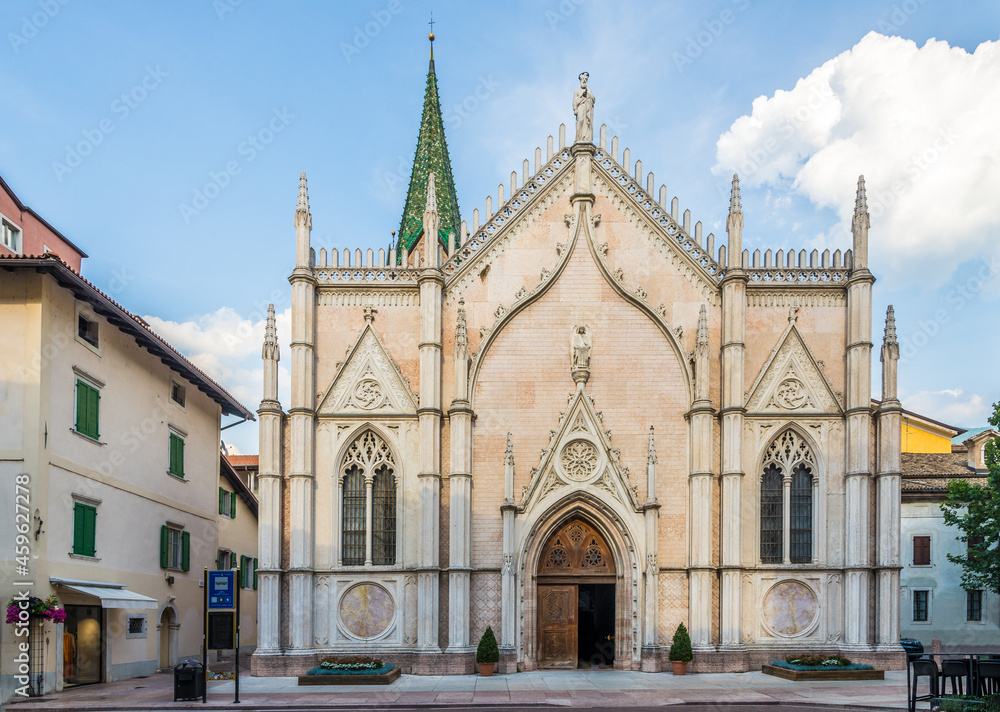 View at the Church of Saint Peter and Paul in the streets of Trento - Italy