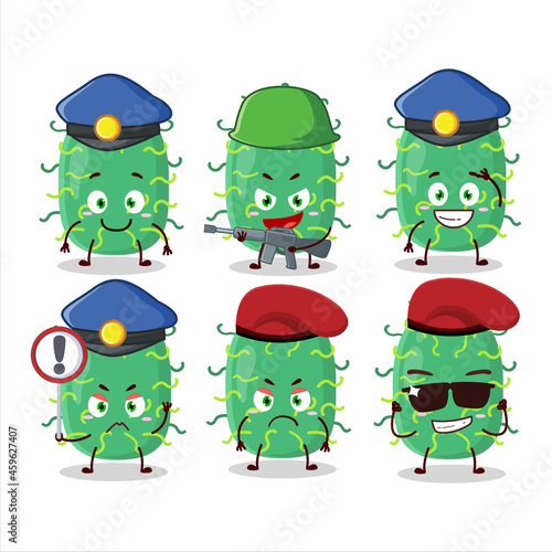 A dedicated Police officer of zygote virus mascot design style