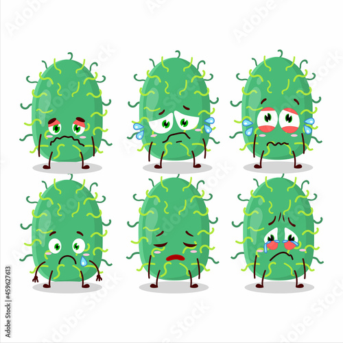 Zygote virus cartoon character with sad expression