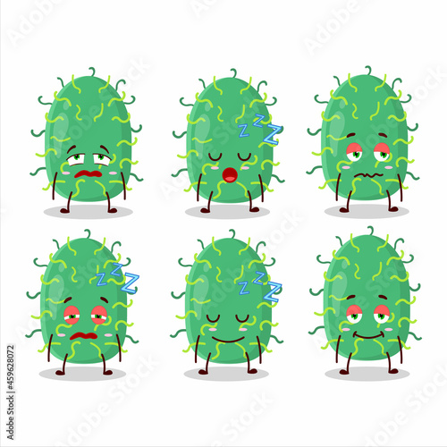 Cartoon character of zygote virus with sleepy expression