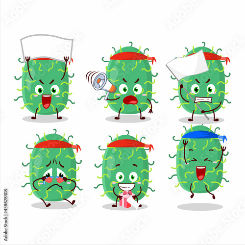 Mascot design style of zygote virus character as an attractive supporter