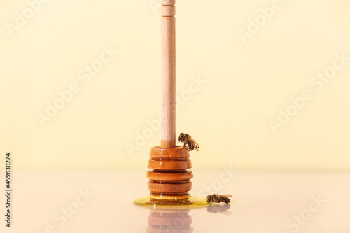 Honey dipper with two bees ...
