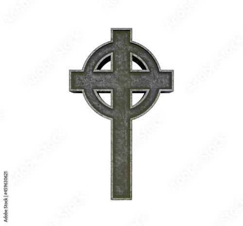 Celtic cross isolated on white background