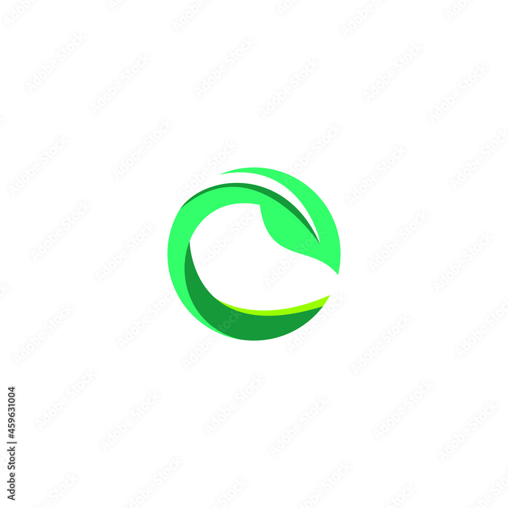 C Leaf Logo Simple C Leaf Logo Simple