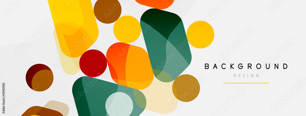 Abstract round geometric shapes and circles background. Trendy techno business template for wallpaper, banner, background or landing Abstract round geometric shapes and circles background. Trendy techno business template for wallpaper, banner, background or landing