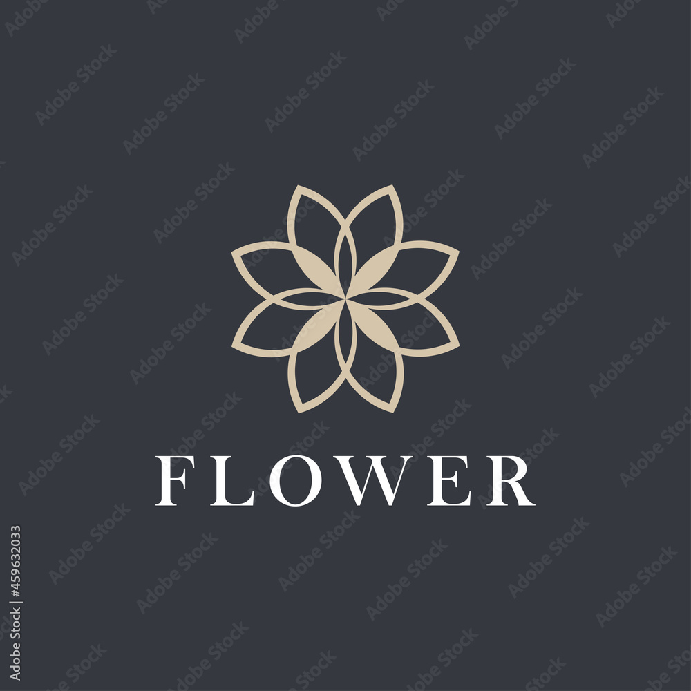 blossom. graphic image of flowers for logo design.