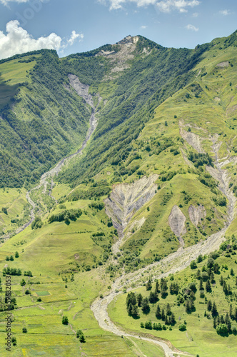 Caucasus mountain near the Georgian Military Highway  HDR Image