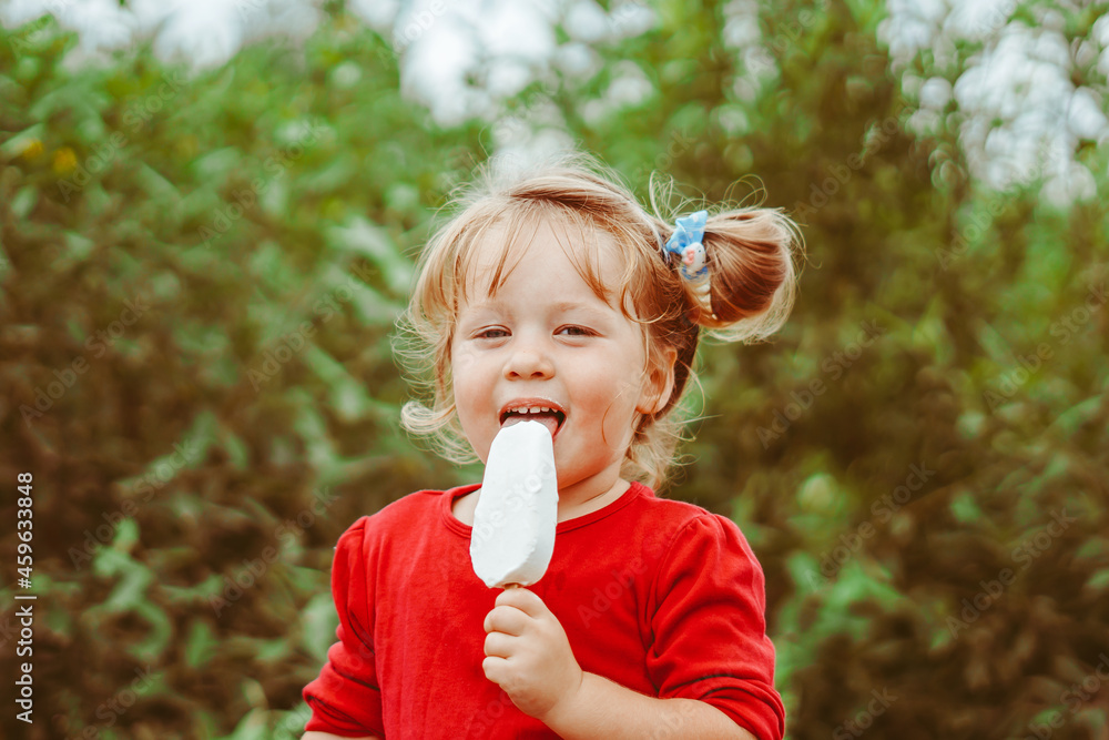 little girl with ice cream little girl with ice cream