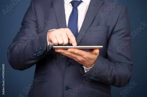 Business man using modern digital tablet