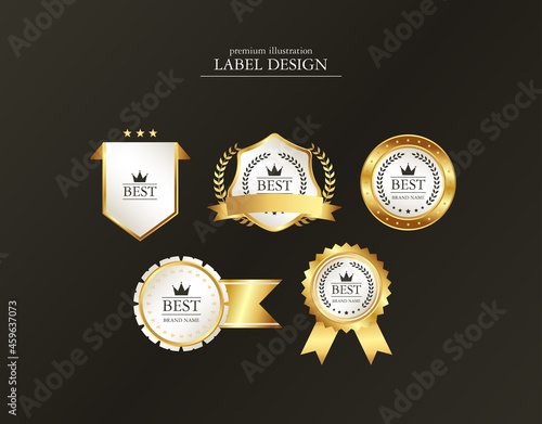 Gold leaf high quality label design 
