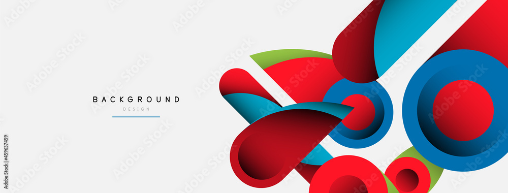 Abstract background. Minimal geometric circles and round style shapes with deep shadow effects. Trendy technology business template for wallpaper banner or background Abstract background. Minimal geometric circles and round style shapes with deep shadow effects. Trendy technology business template for wallpaper banner or background