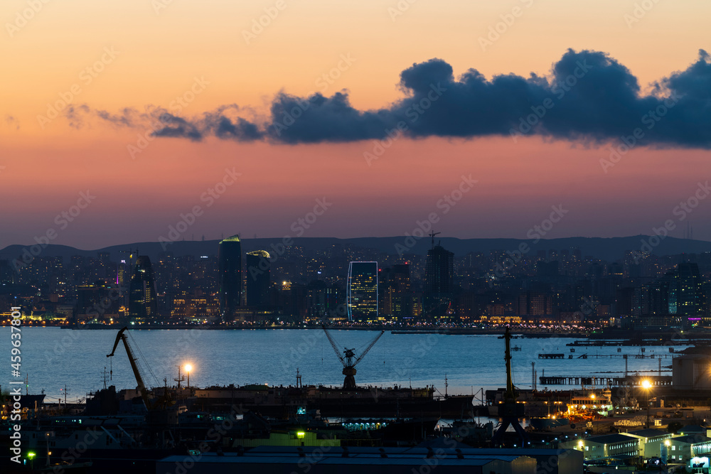 Evening over the Baku Bay