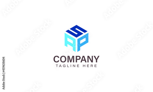 Letter SAP Logo, Three Letter Logo, Alphabet S A P Hexagon Shape Vector Icon Template