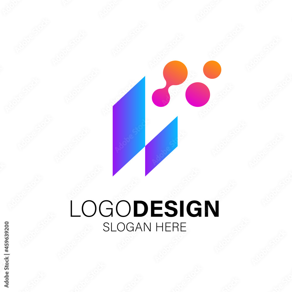 Abstract technology and business logo design Abstract technology and business logo design