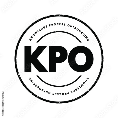 KPO - Knowledge Process Outsourcing acronym, business concept background