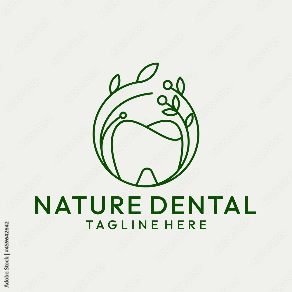Line art Natural Beauty Dental Logo Vector Line art Natural Beauty Dental Logo Vector